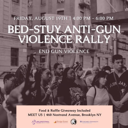 Bed Stuy Anti-Gun Violence Rally, Friday, August 19, 4–6 pm